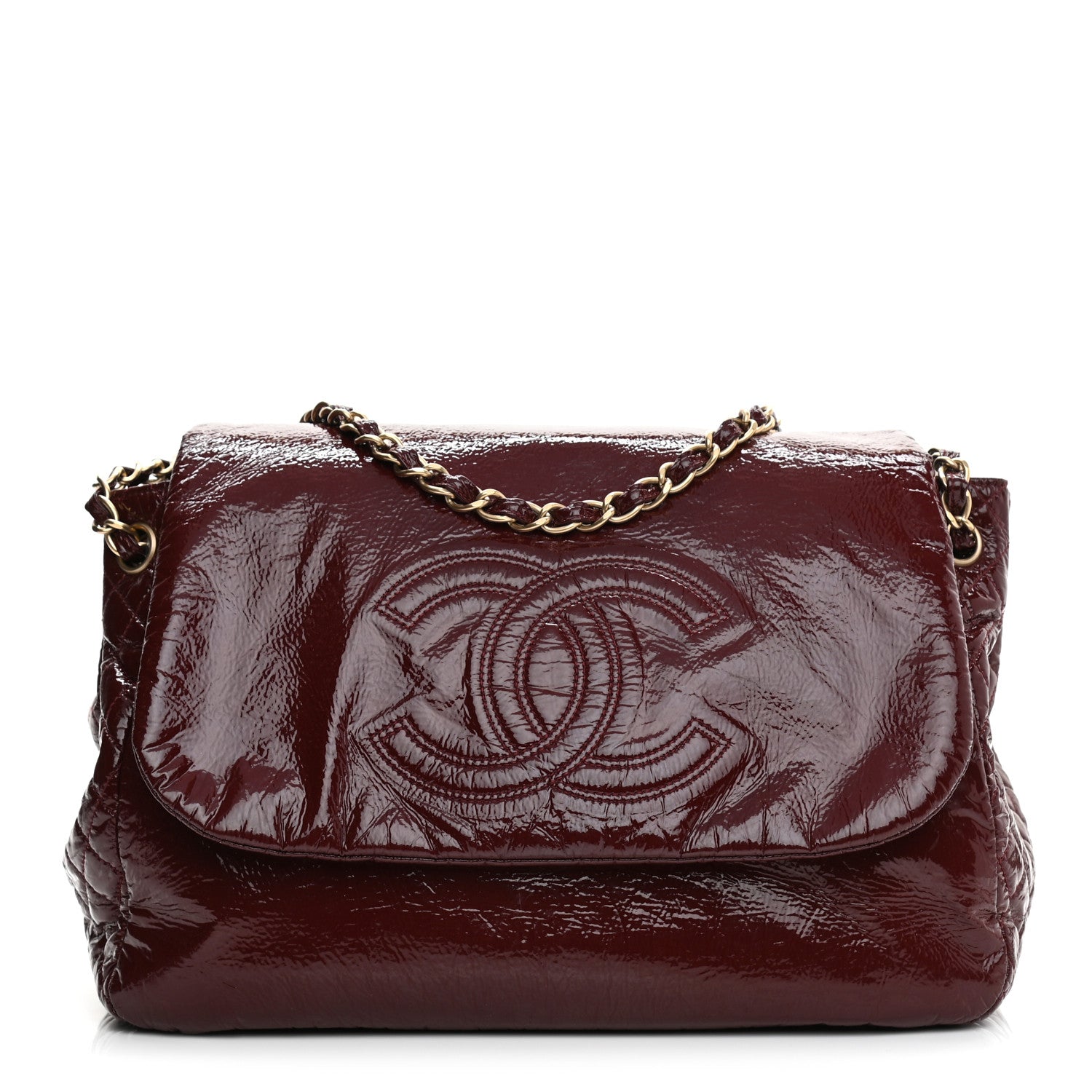 Chanel Vinyl XXL Rock and Chain Flap Bordeaux 1 of 9
