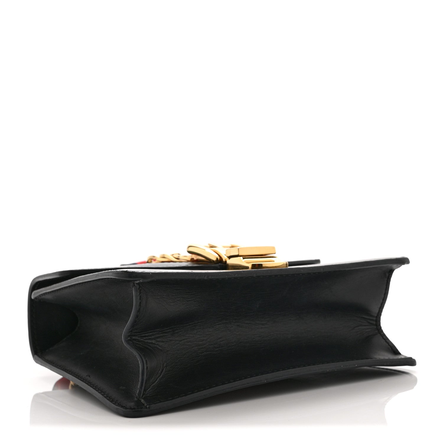 Gucci Calfskin Mini Sylvie Chain Shoulder Bag Black 4 of 11
