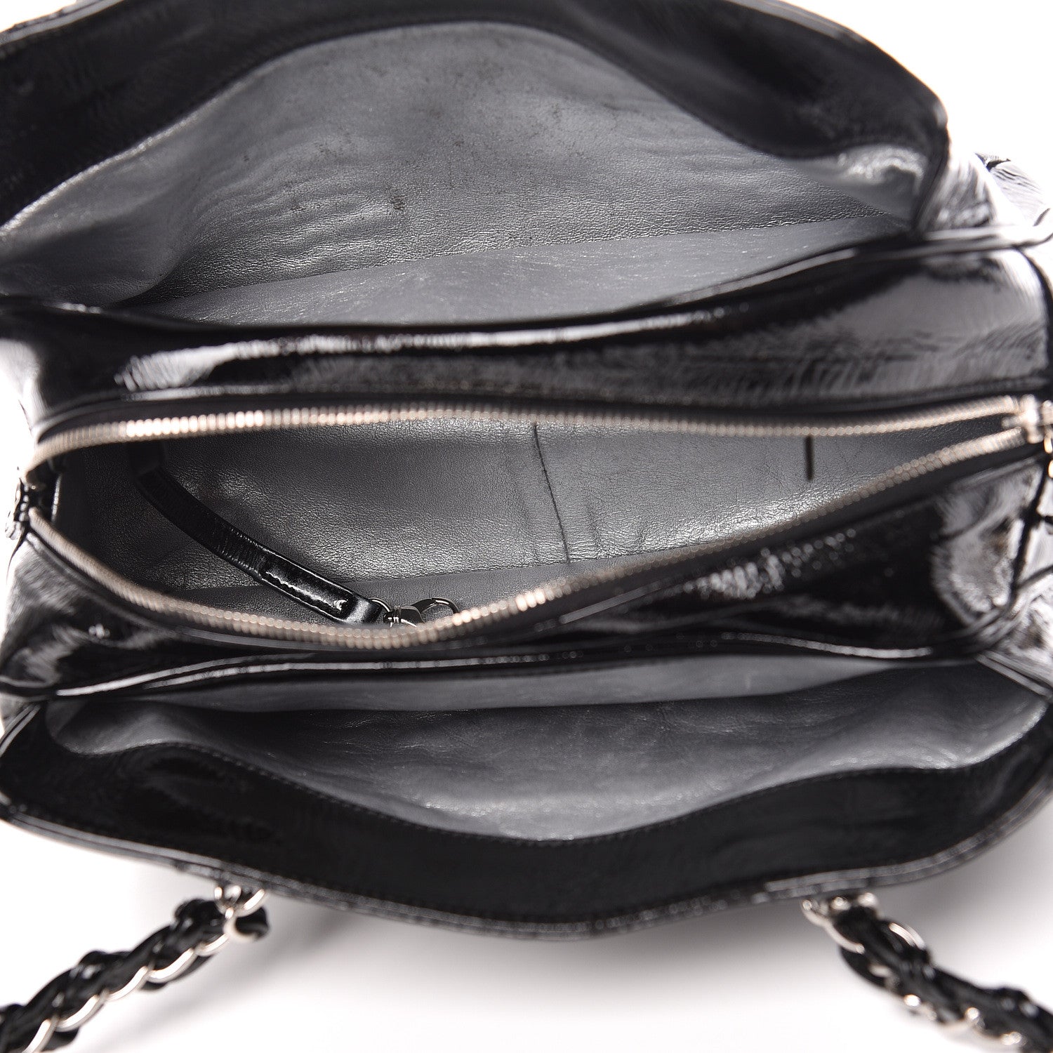 Chanel Patent Calfskin Small Luxe Ligne Tote Black 5 of 11