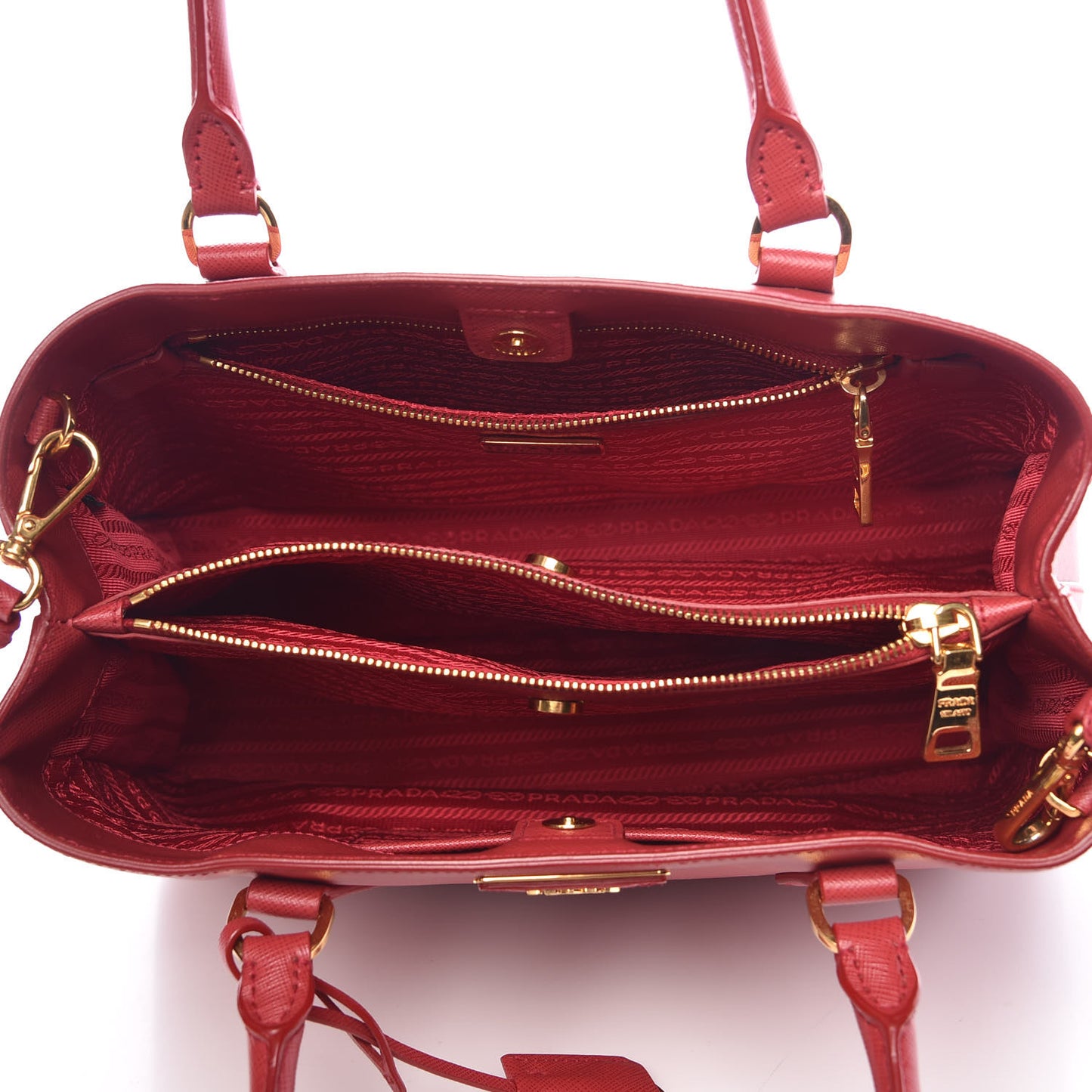 Saffiano Lux Medium Tote Fuoco