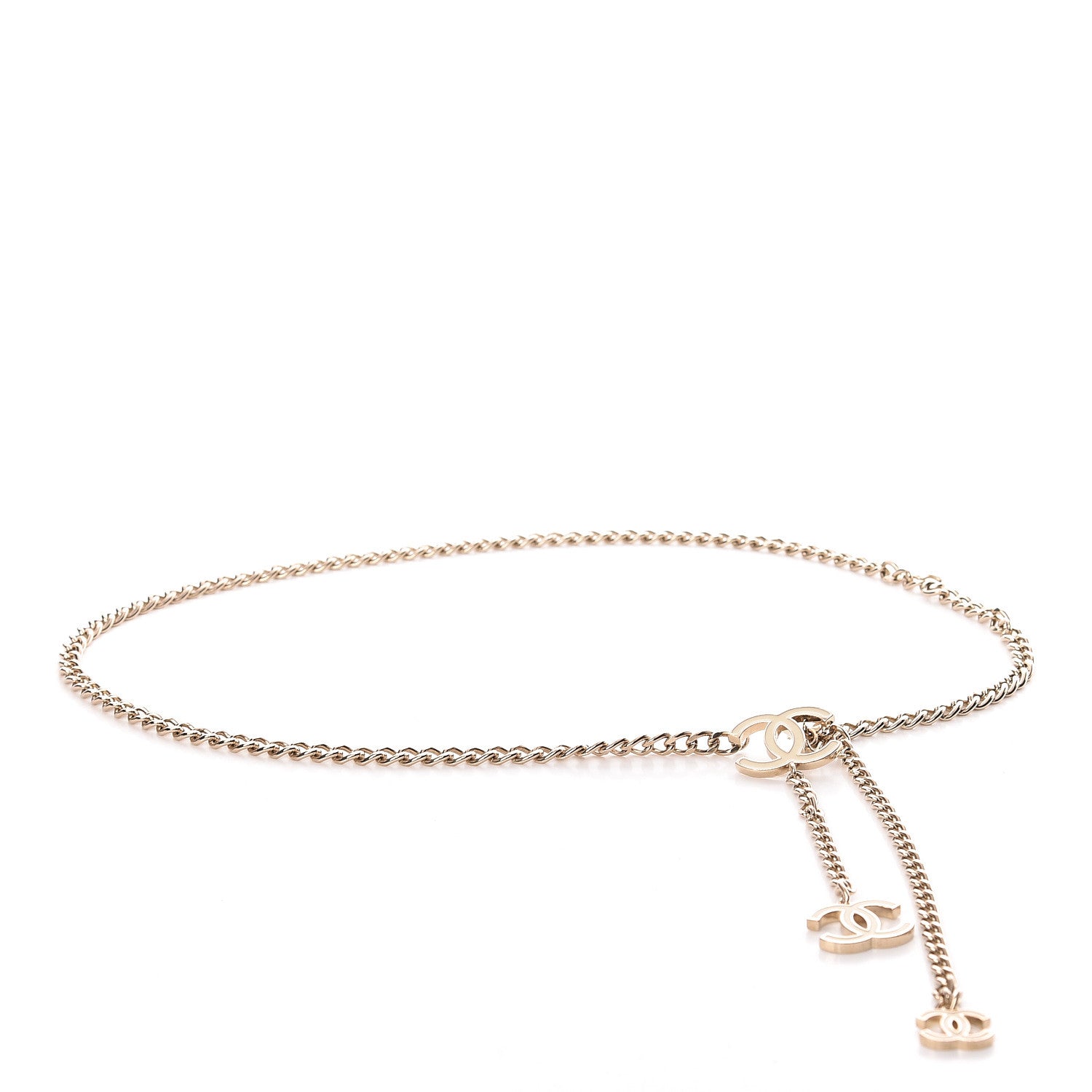 Chanel Enamel CC Chain Belt Gold Beige 1 of 5