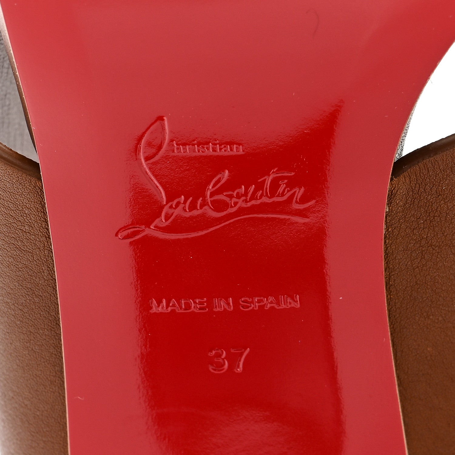 Christian Louboutin Calfskin CL Tongamule 55 Mule 37 Black 6 of 9