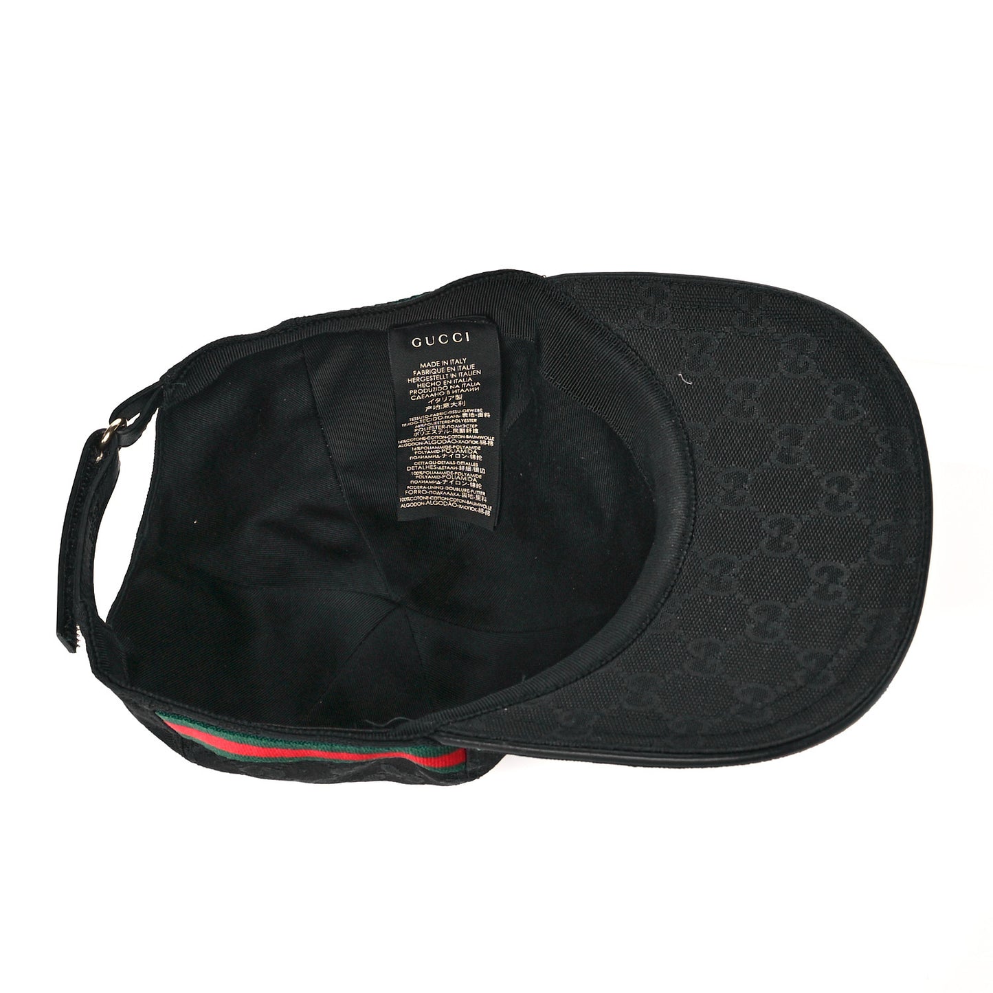 Monogram Web Baseball Hat L Black