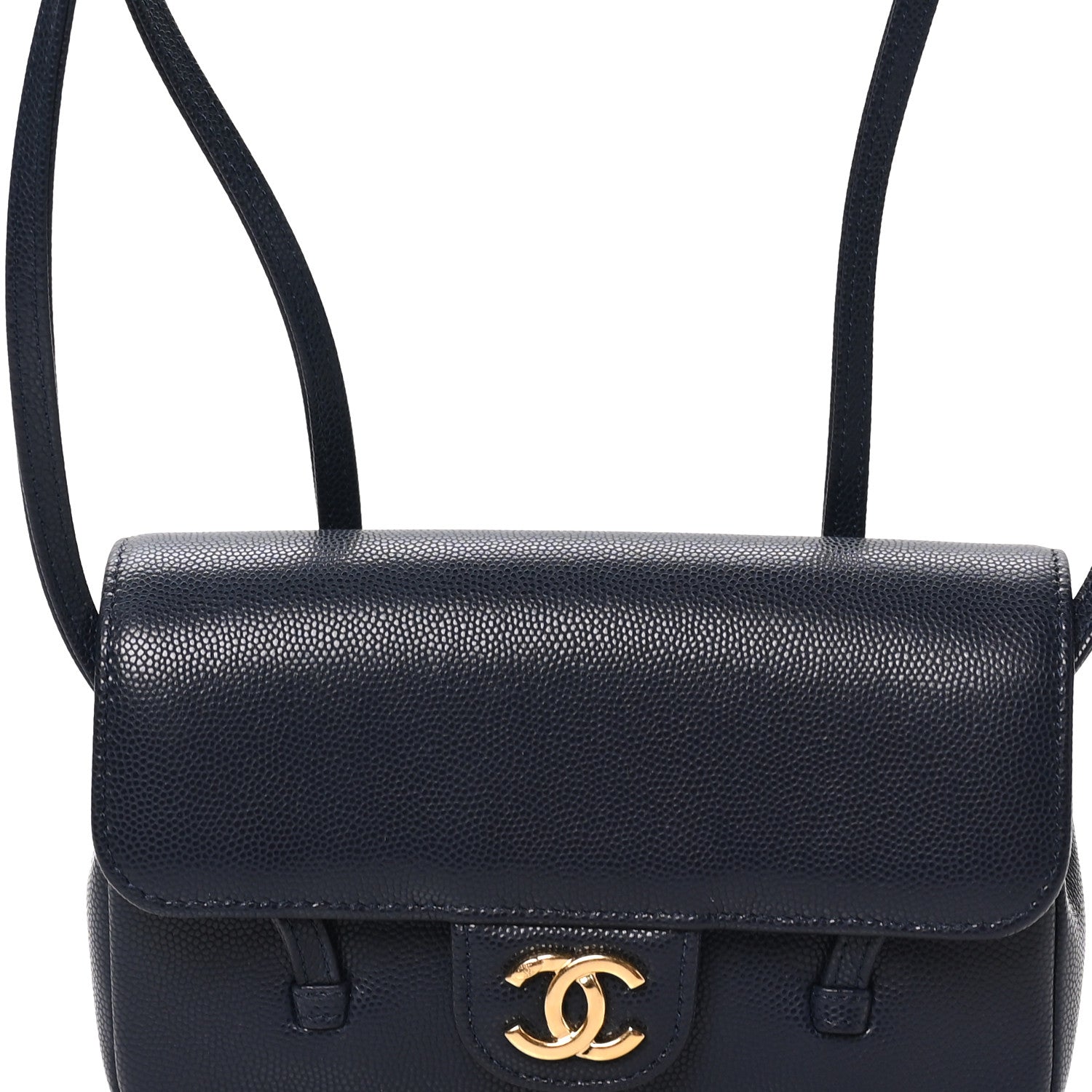 Chanel Shiny Caviar Mini Preppy Coco Shoulder Bag Dark Blue 7 of 10