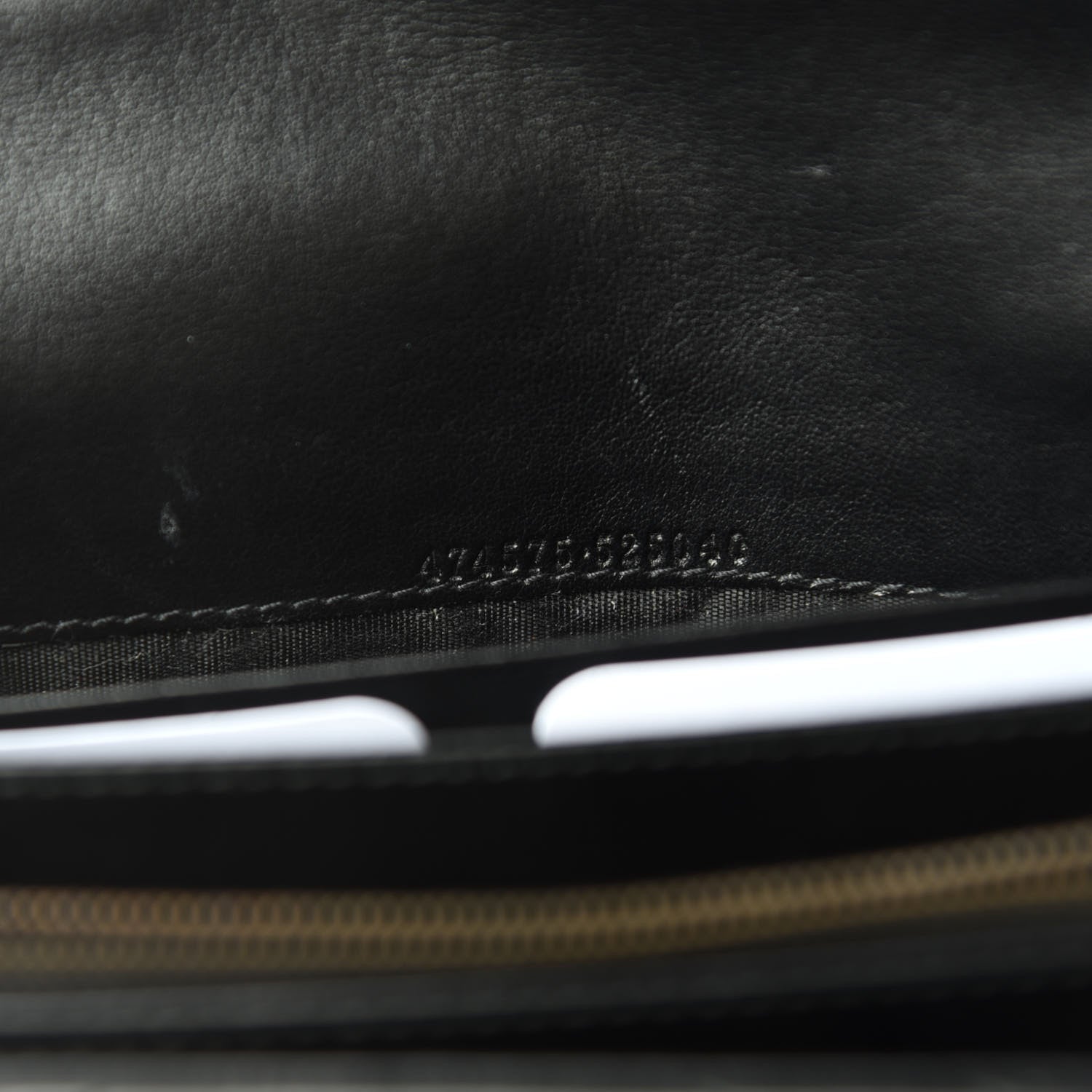 Gucci Calfskin Matelasse GG Marmont Chain Wallet Black 9 of 10