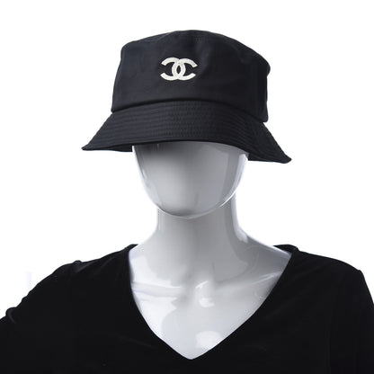 Chanel Canvas CC Bucket Hat L Black 2 of 6