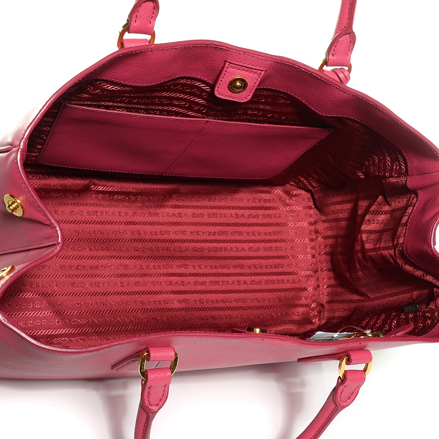 Prada Saffiano Lux Large Tote Peonia 6 of 10