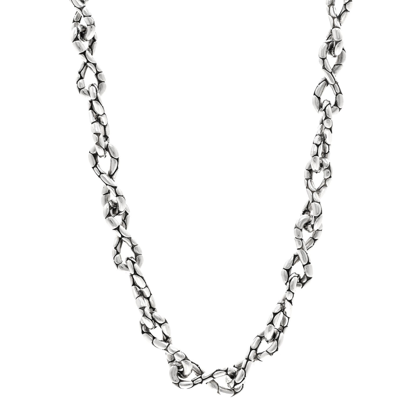 Sterling Silver Kali Pebble Infinity Chain Necklace