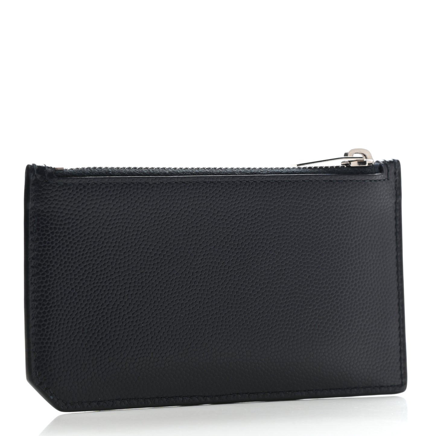 Grained Calfskin 5 Fragments Zip Pouch Card Holder Navy