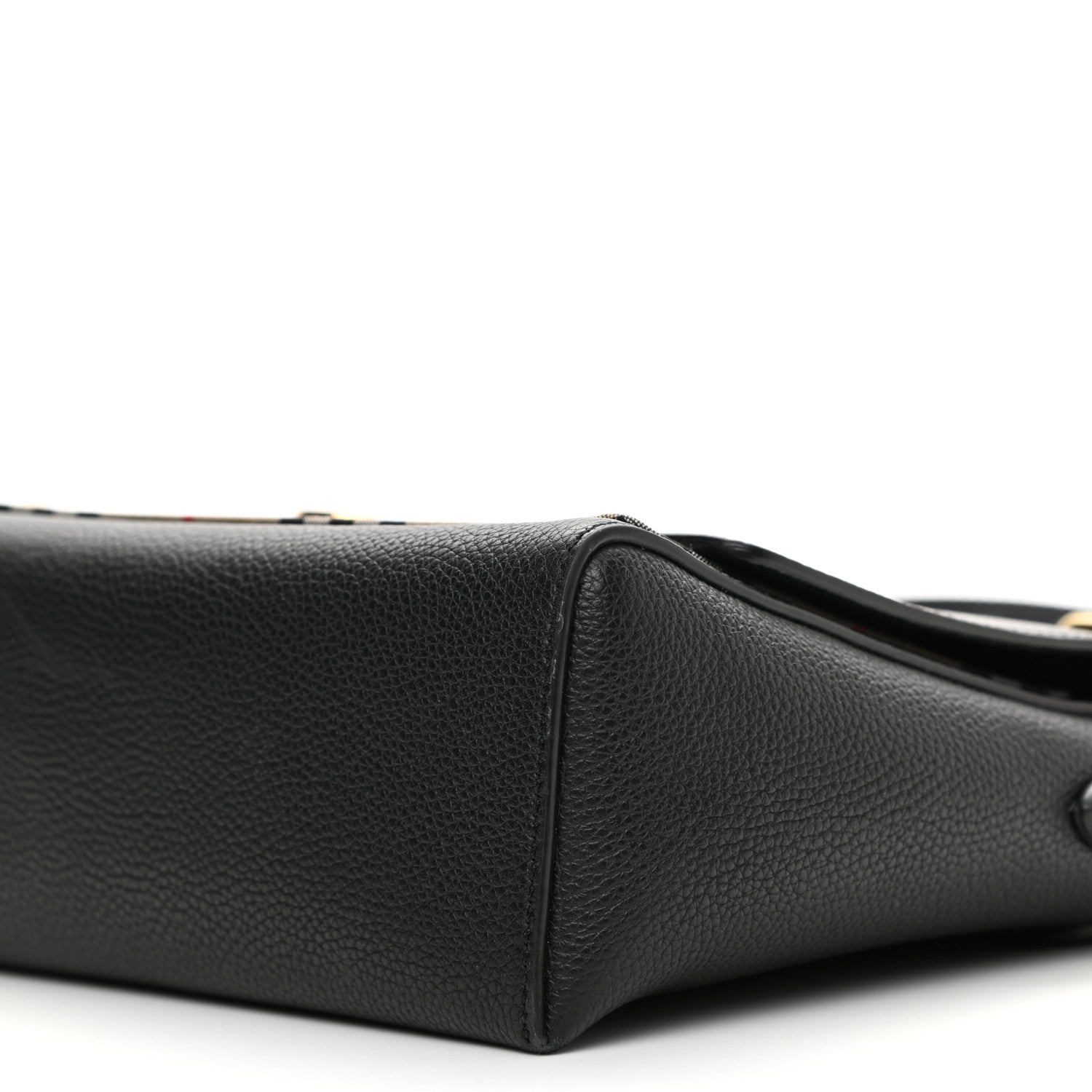 Burberry Grainy Calfskin Vintage Check Note Crossbody Bag Black 9 of 13