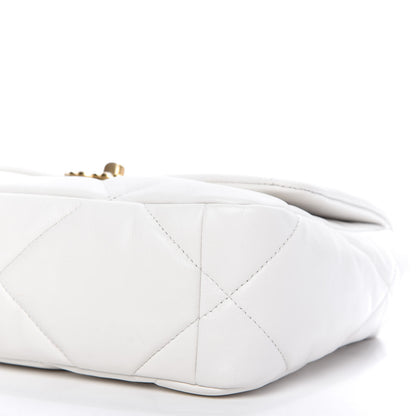Chanel Goatskin Quilted Medium 19 Flap White 7 of 11