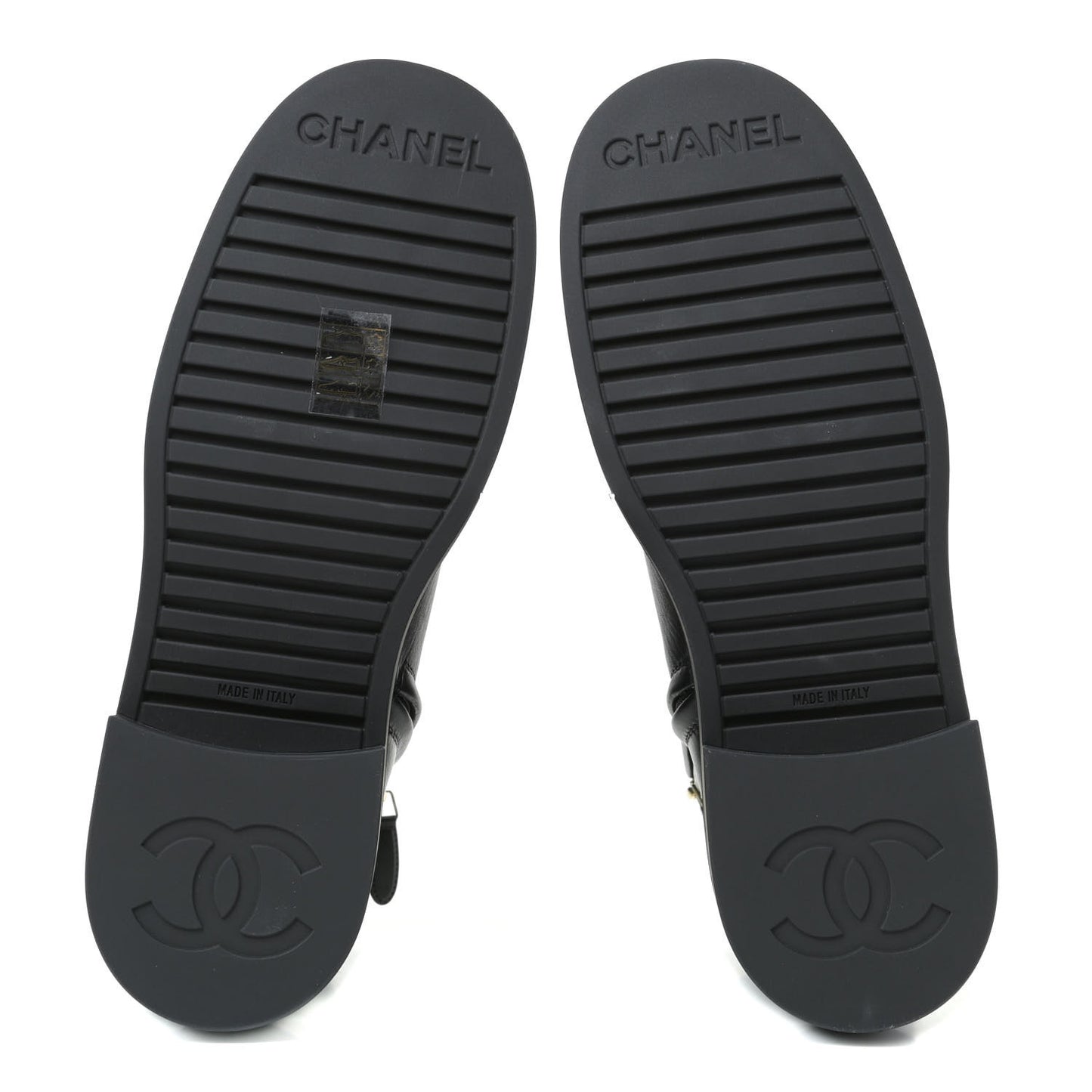Calfskin Logo Boots 39.5 Black