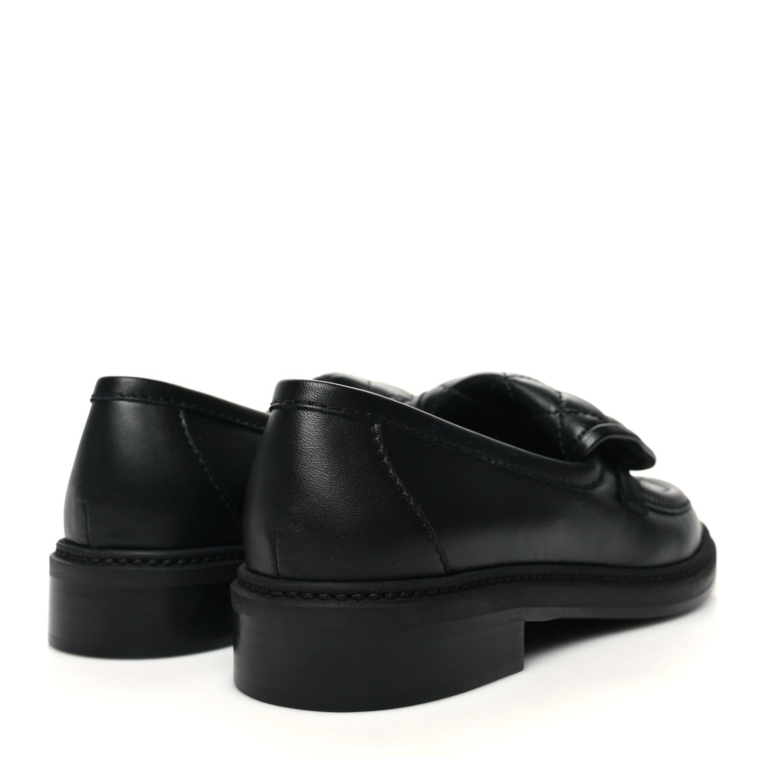Chanel Lambskin Quilted CC Turnlock Loafers 37 Black 4 of 8