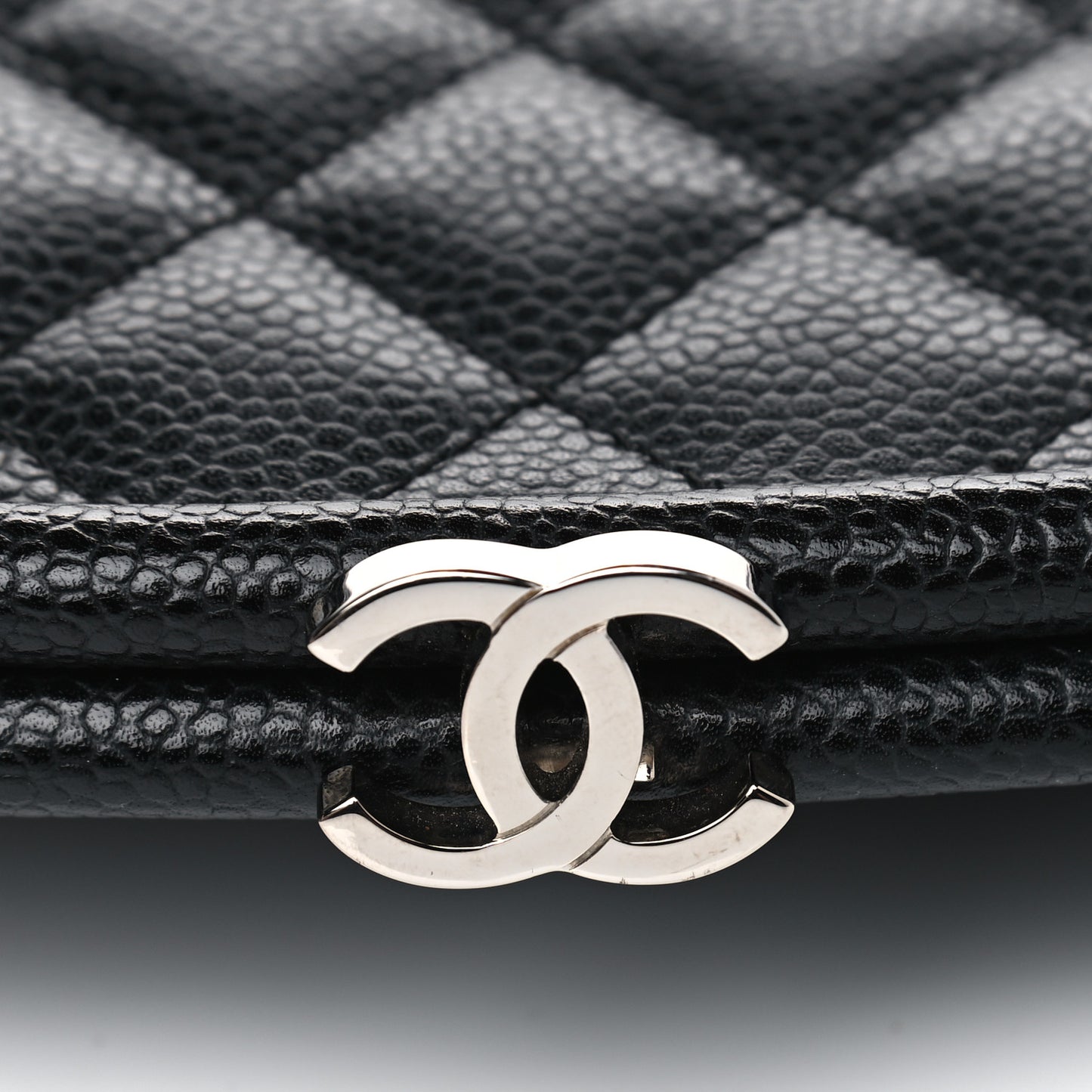 Caviar Quilted Timeless Clutch Black