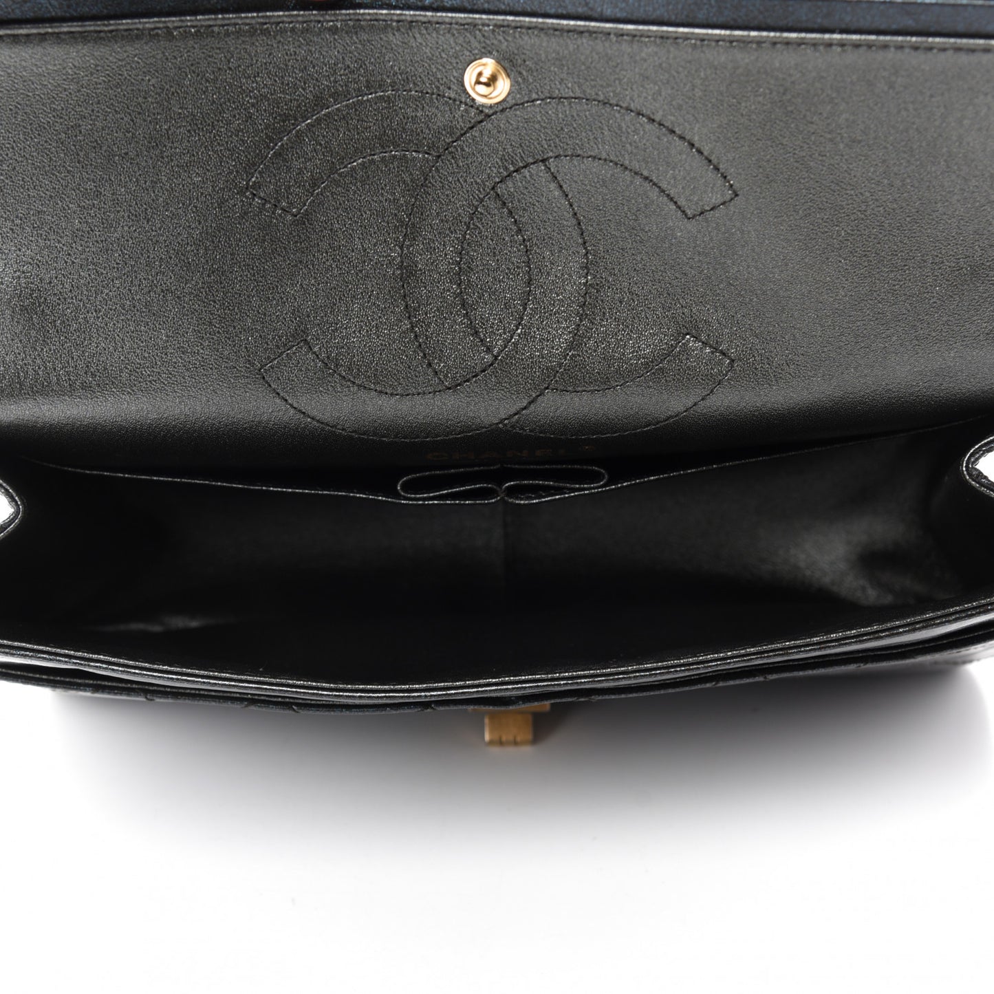Glittered Aged Calfskin Quilted 2.55 Reissue 226 Flap Black