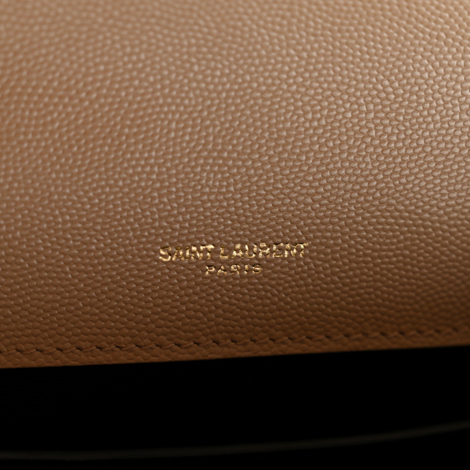 Saint Laurent Grain De Poudre Textured Mixed Matelasse Medium Triquilt Monogram Satchel Dark Beige 6 of 12