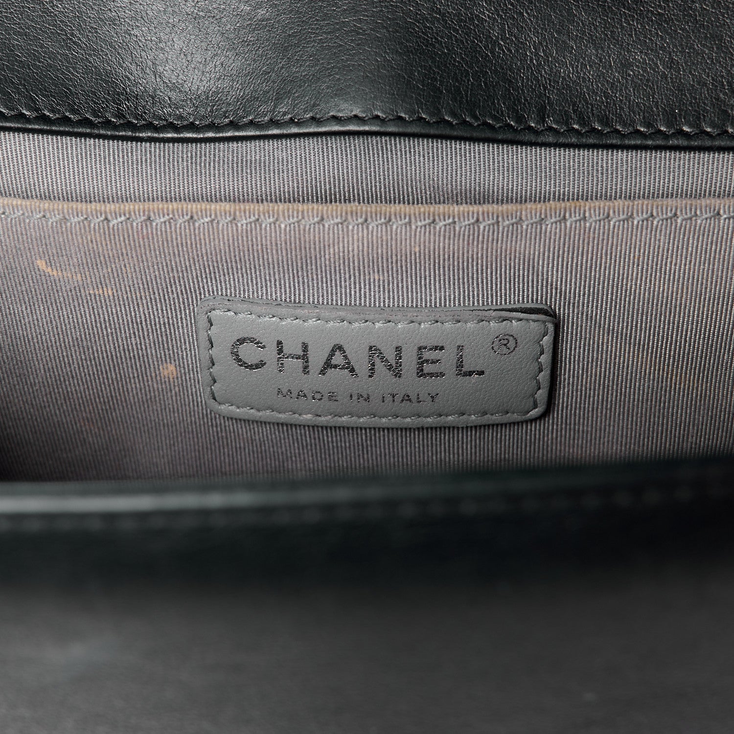 Chanel Lambskin Chevron Quilted Medium Boy Flap Black 6 of 12