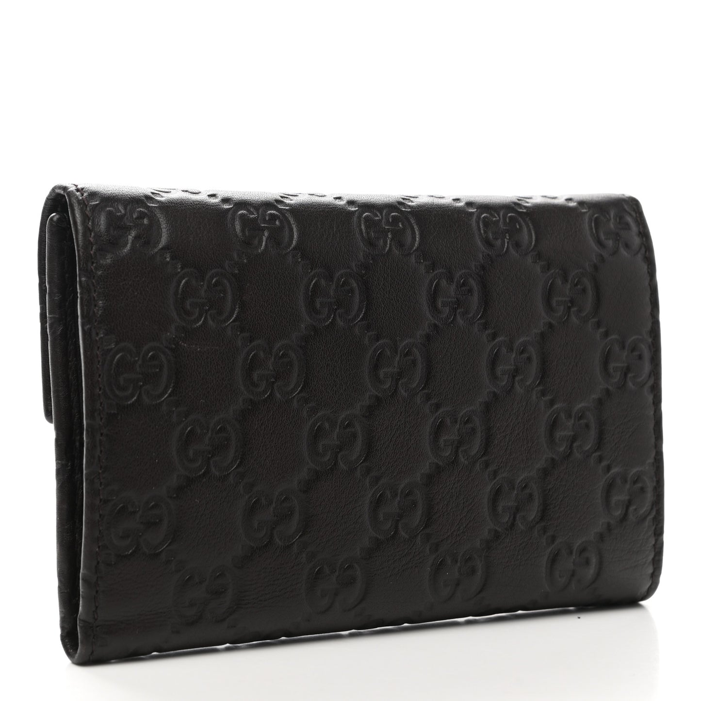 Guccissima Continental Flap Wallet Dark Brown