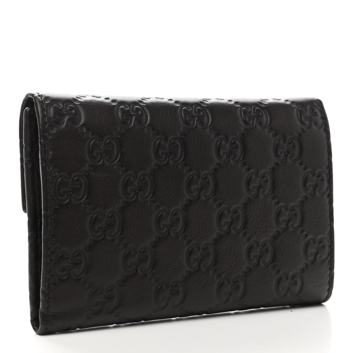 Gucci Guccissima Continental Flap Wallet Dark Brown 3 of 8