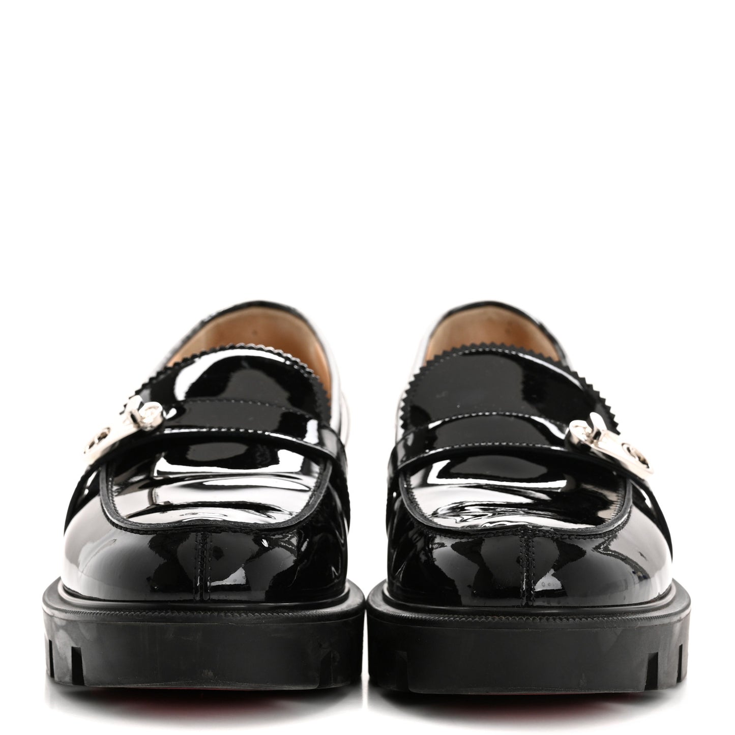 Patent Lock Woody Loafers 36.5 Black