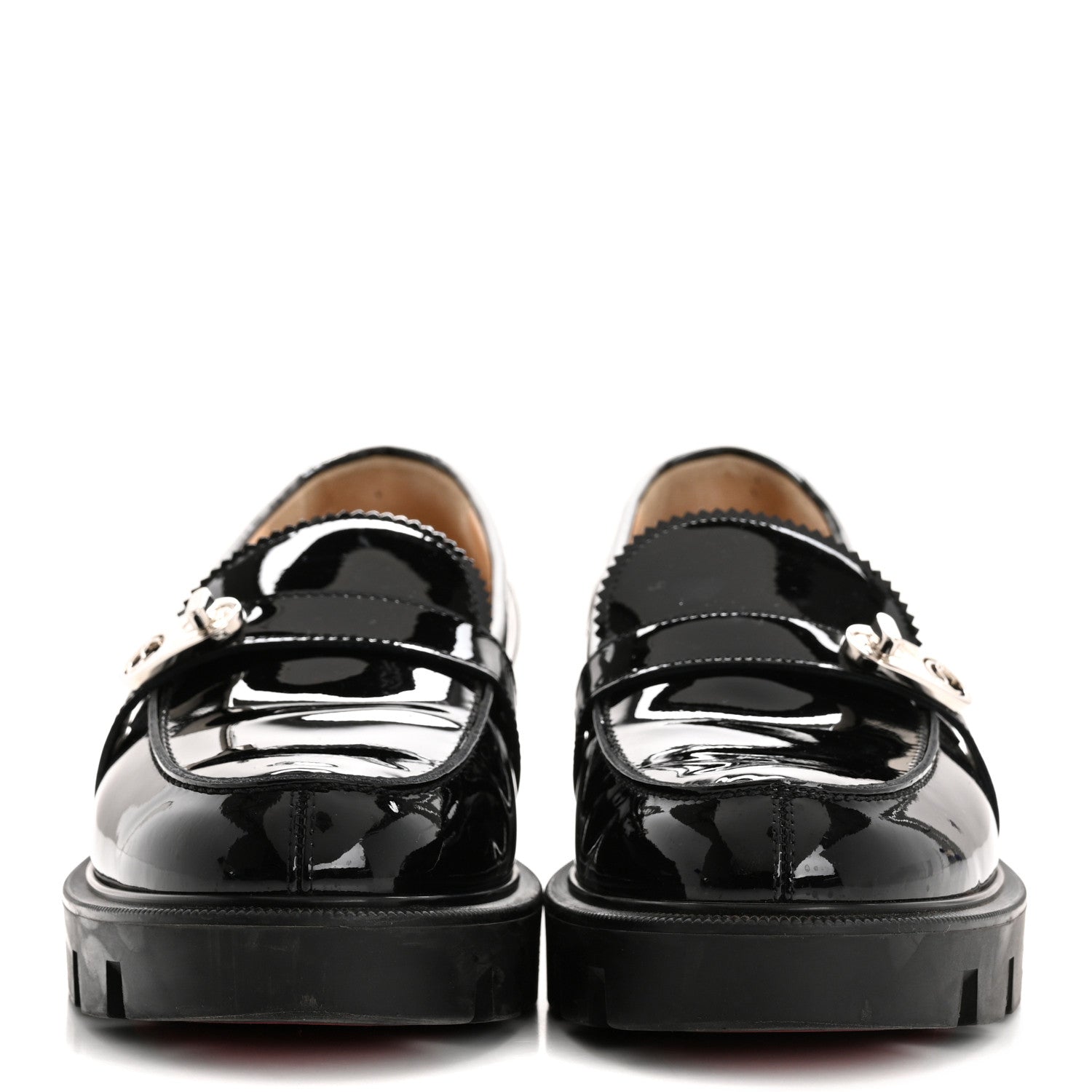 Christian Louboutin Patent Lock Woody Loafers 36.5 Black 3 of 14