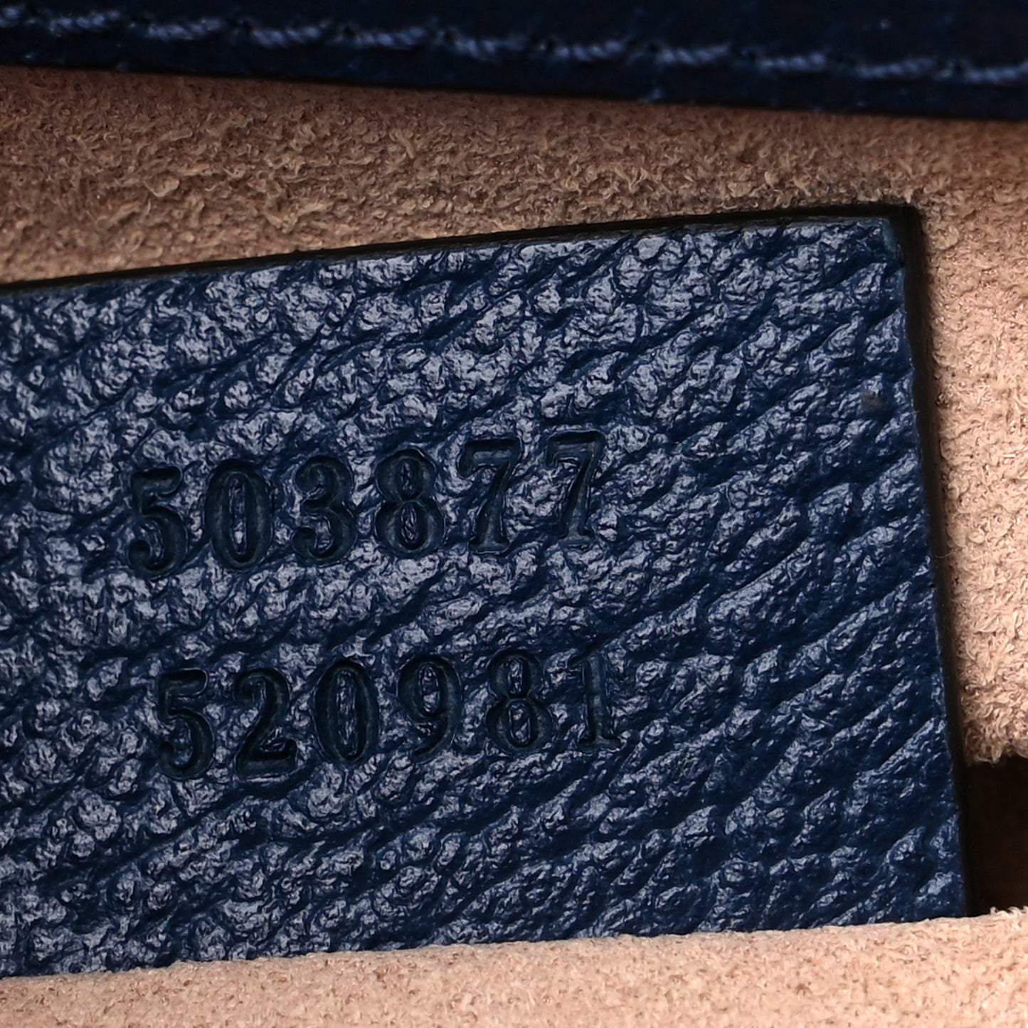 Textured Calfskin Web Small Ophidia Chain Shoulder Bag Blue Agata