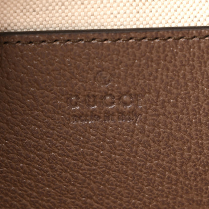 Gucci GG Supreme Monogram Textured Dollar Calfskin Web Mini Ophidia Top Handle Bag Beige Ebony New Acero 6 of 10