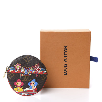 Louis Vuitton Monogram 2020 Christmas Animation Bumper Cars Round Coin Purse Coquelicot 8 of 8