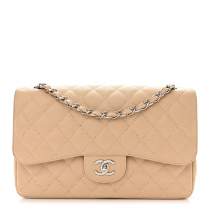 Chanel Caviar Quilted Jumbo Double Flap Beige Clair 1 of 13