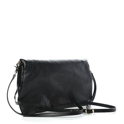 Balenciaga Chevre Gold Metallic Edge Hardware Envelope Clutch Black 3 of 10