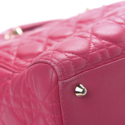 Christian Dior Lambskin Cannage Large Lady Dior Pink 6 of 13