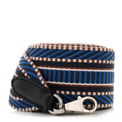Hermes Toile Swift 50mm Sangle Cavale Shoulder Strap Bleu Zellige Indigo Black 1 of 7