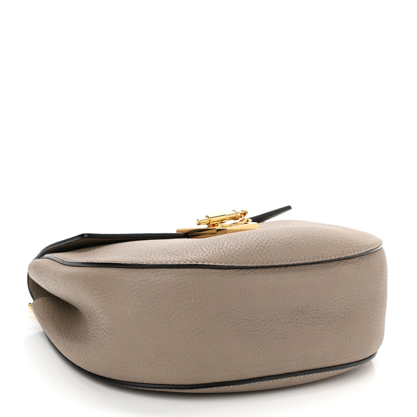 Grained Lambskin Drew Shoulder Bag Motty Grey