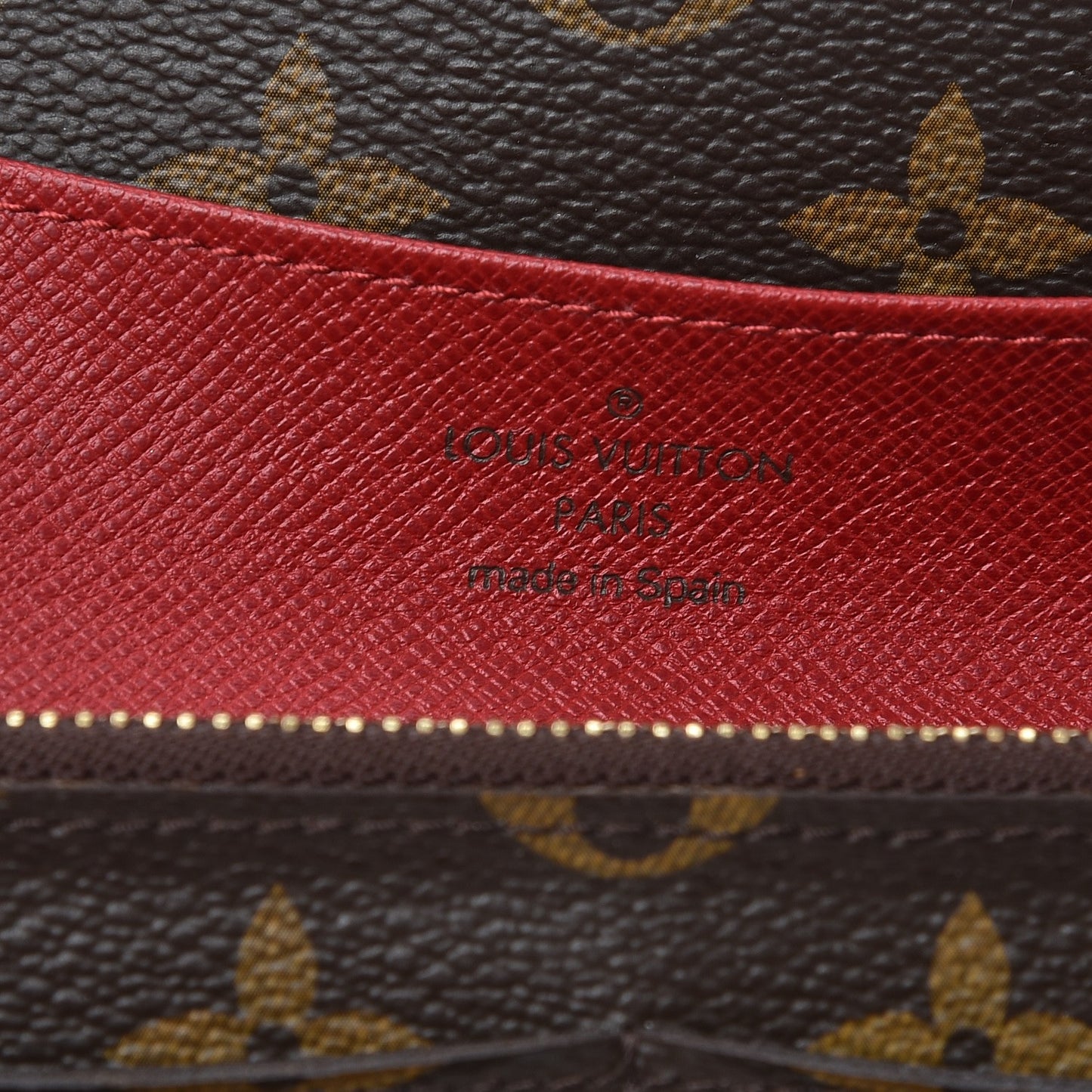 Monogram Emilie Wallet Red