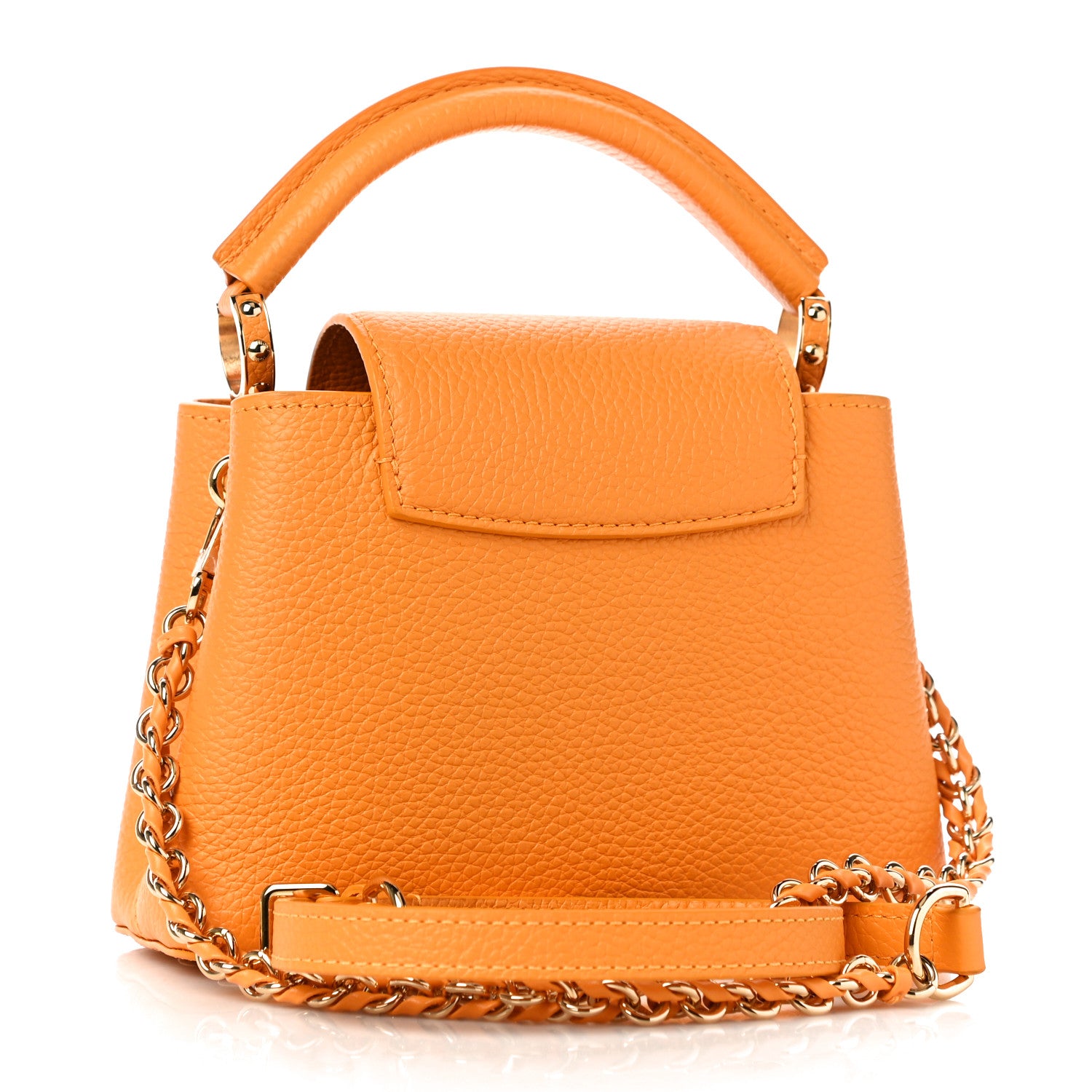 Louis Vuitton Taurillon Mini Capucines Sunbeam Yellow 3 of 9
