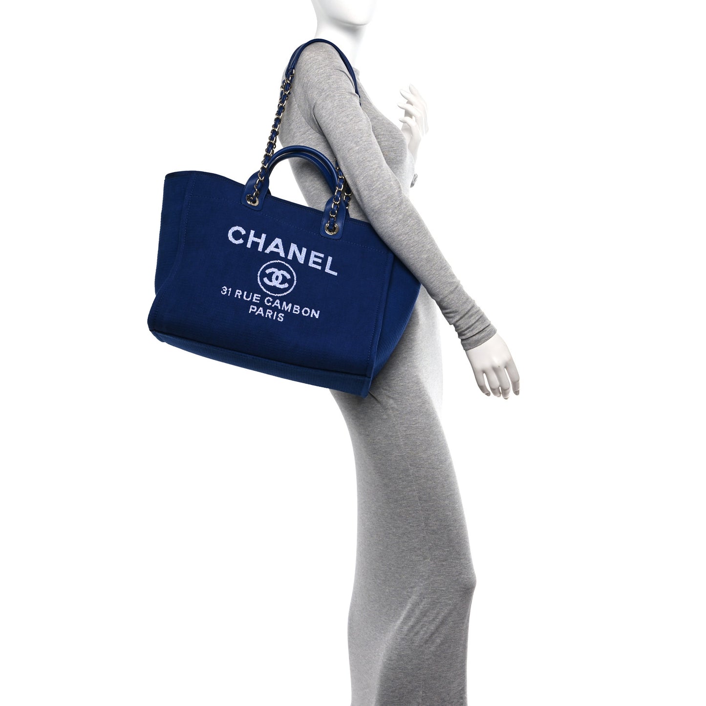 Mixed Fibers Medium Deauville Tote Blue