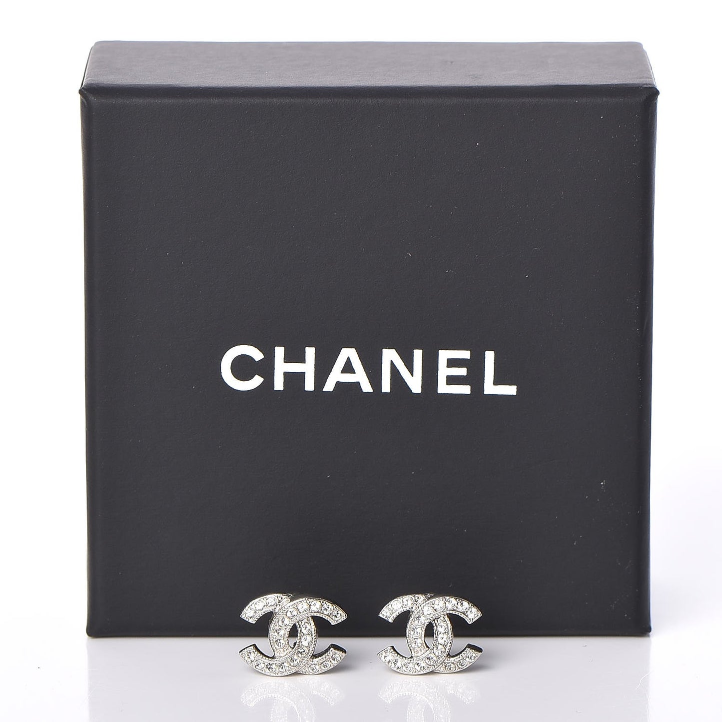 Crystal Mini CC Earrings Silver