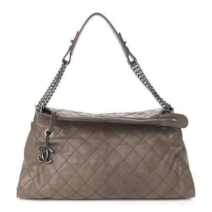 Chanel Calfskin CC Crave Tote Taupe 1 of 12