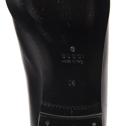 Gucci Calfskin Studded Lace Up Oxford 36 Black 8 of 10