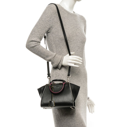 Fendi Vitello Dolce Mini 3Jours Tote Black 2 of 6