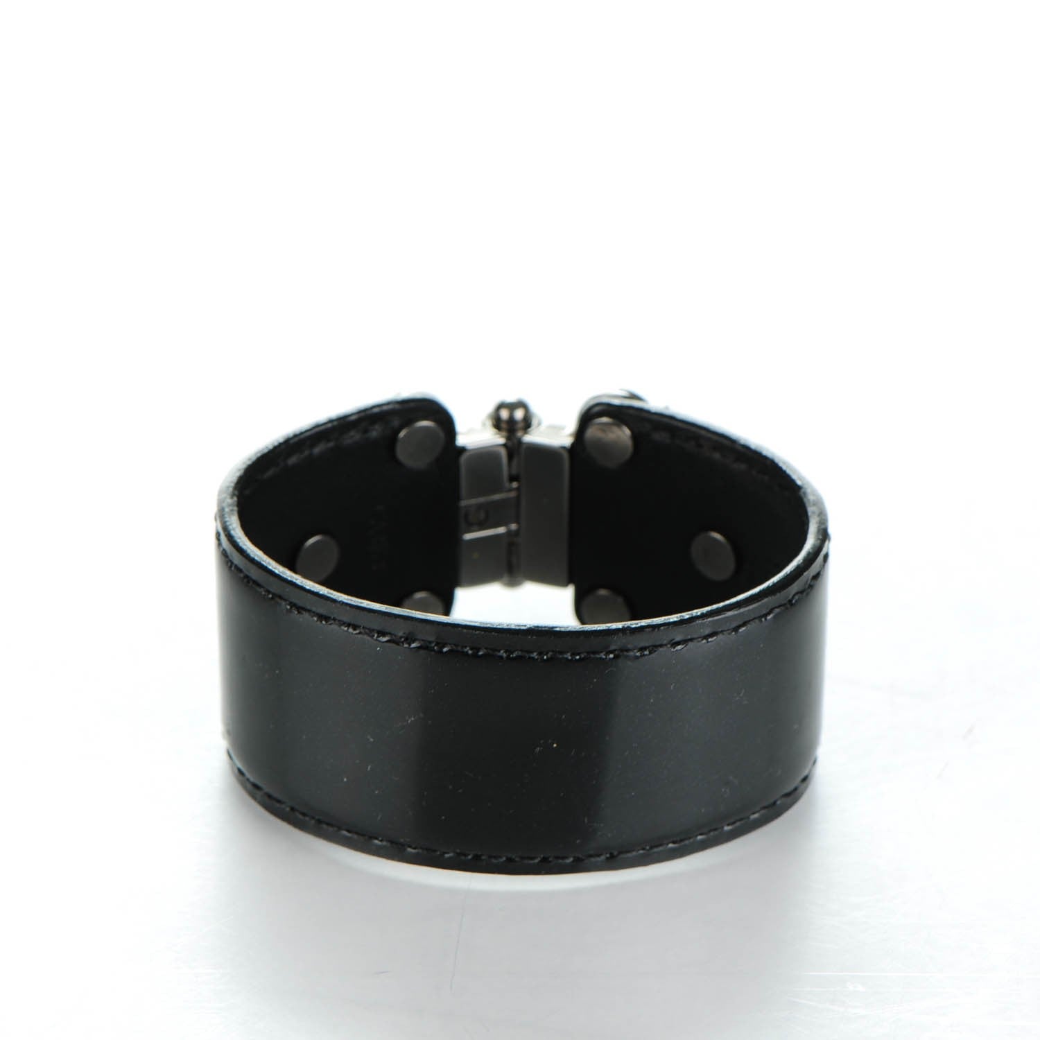 Louis Vuitton Patent Save It Bracelet 17 Black 3 of 7
