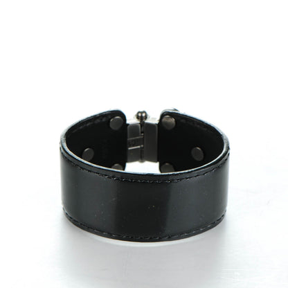Louis Vuitton Patent Save It Bracelet 17 Black 3 of 7