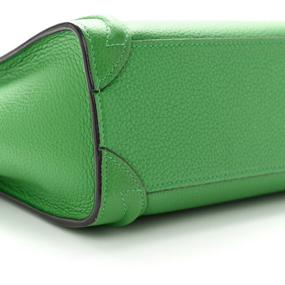 Celine Drummed Calfskin Nano Luggage Mint 9 of 11