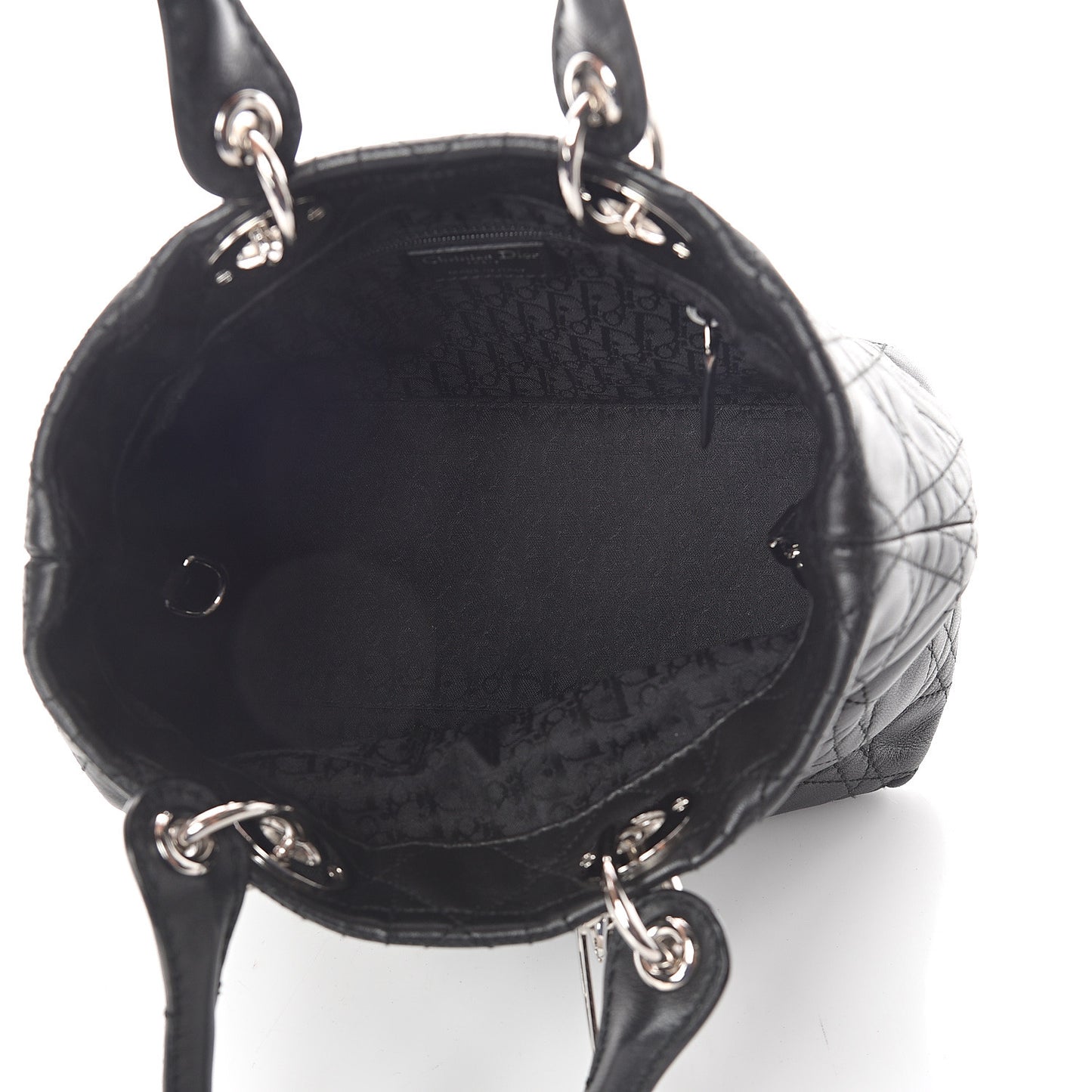 Lambskin Cannage Small Soft Lady Dior Tote Black
