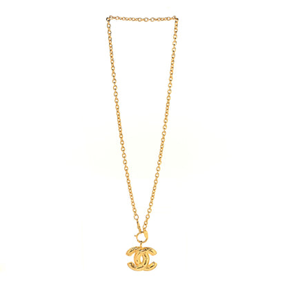 Chanel Metal Quilted CC Long Necklace Gold 3 of 5