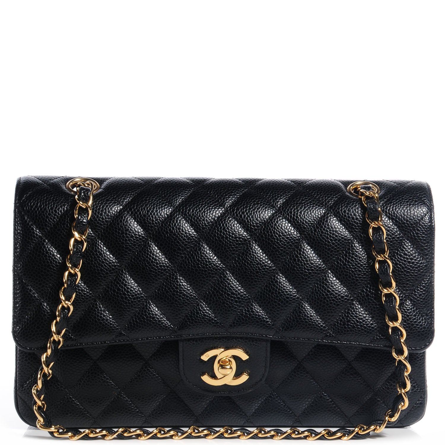 Chanel Caviar Quilted Medium Double Flap Black 1 of 11