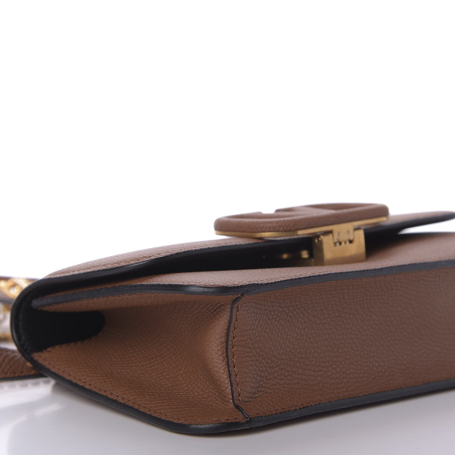 Valentino Garavani Grainy Calfskin VSling Belt Bag Saddle Brown 6 of 8