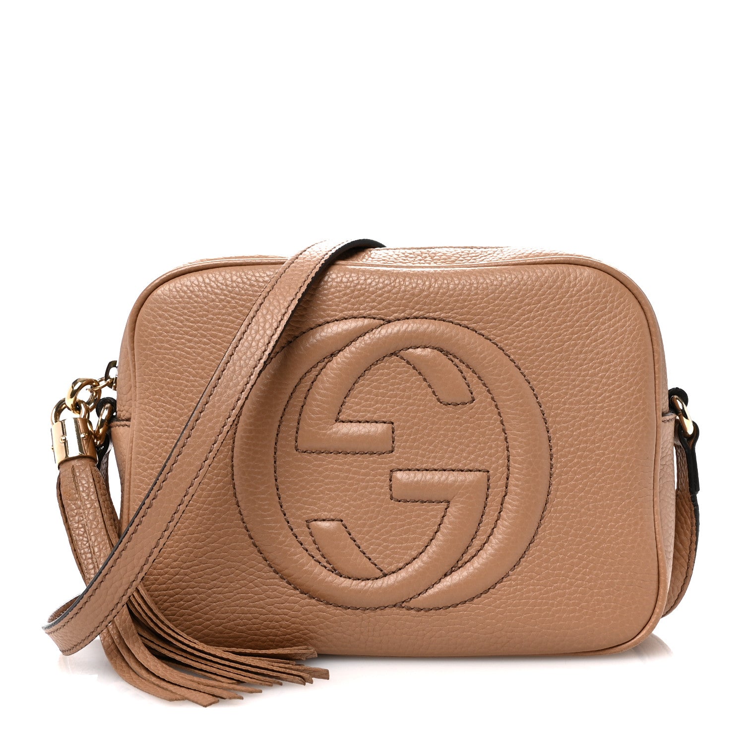 Gucci Pebbled Calfskin Small Soho Disco Bag Rose Beige 1 of 13