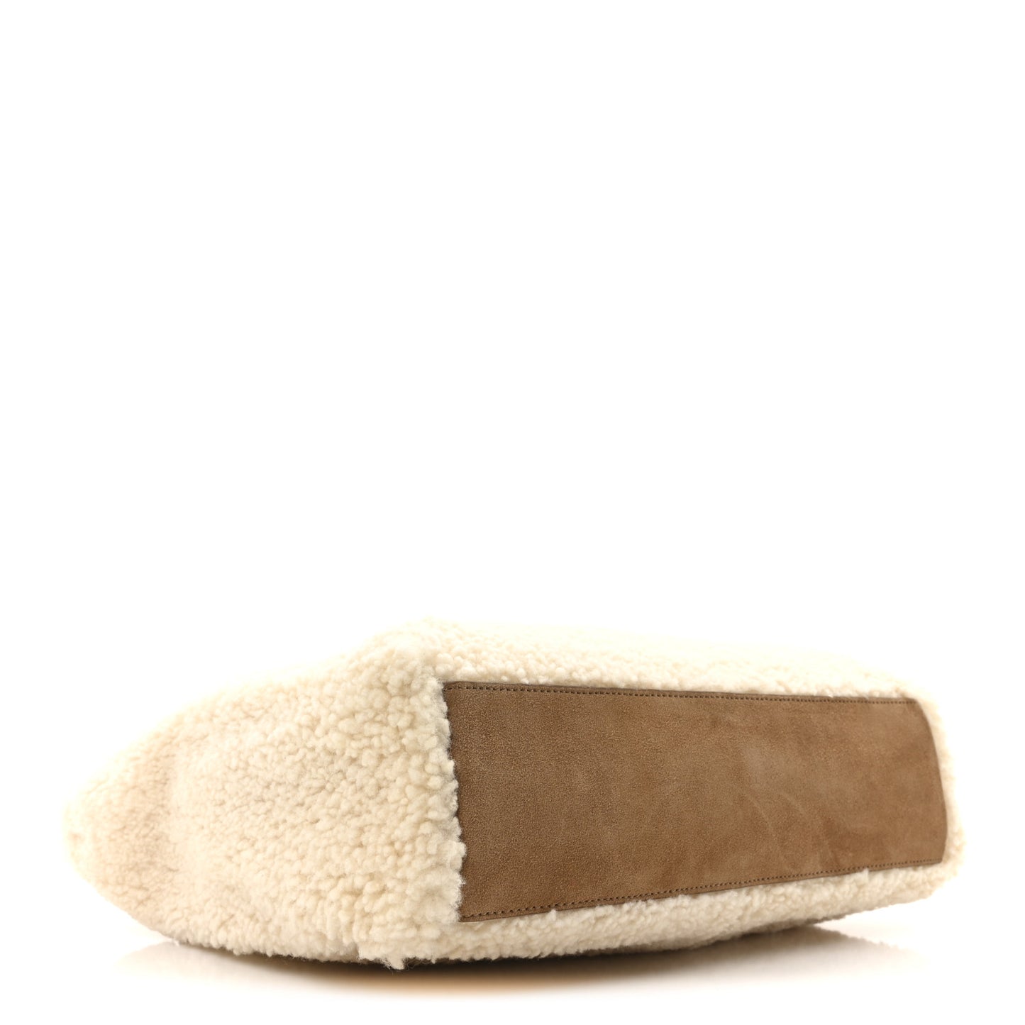 X UGG Suede Shearling Medium Shopping Bag Natural