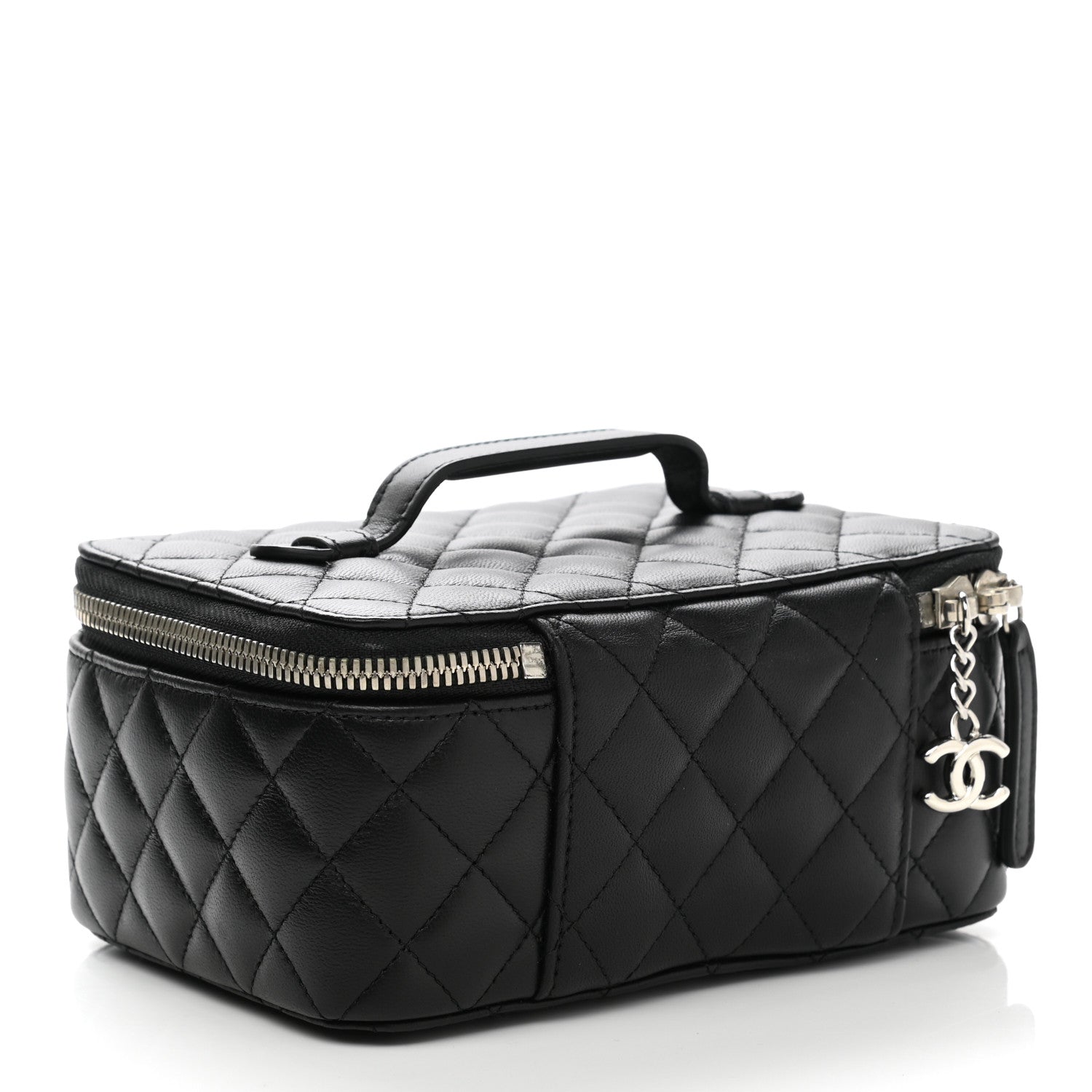Chanel Lambskin Quilted Jewelry Case Black 3 of 12